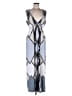 One World Graphic Blue Casual Dress Size M - photo 1