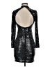 Sequin Hearts Metallic Silver Cocktail Dress Size 5 - photo 2
