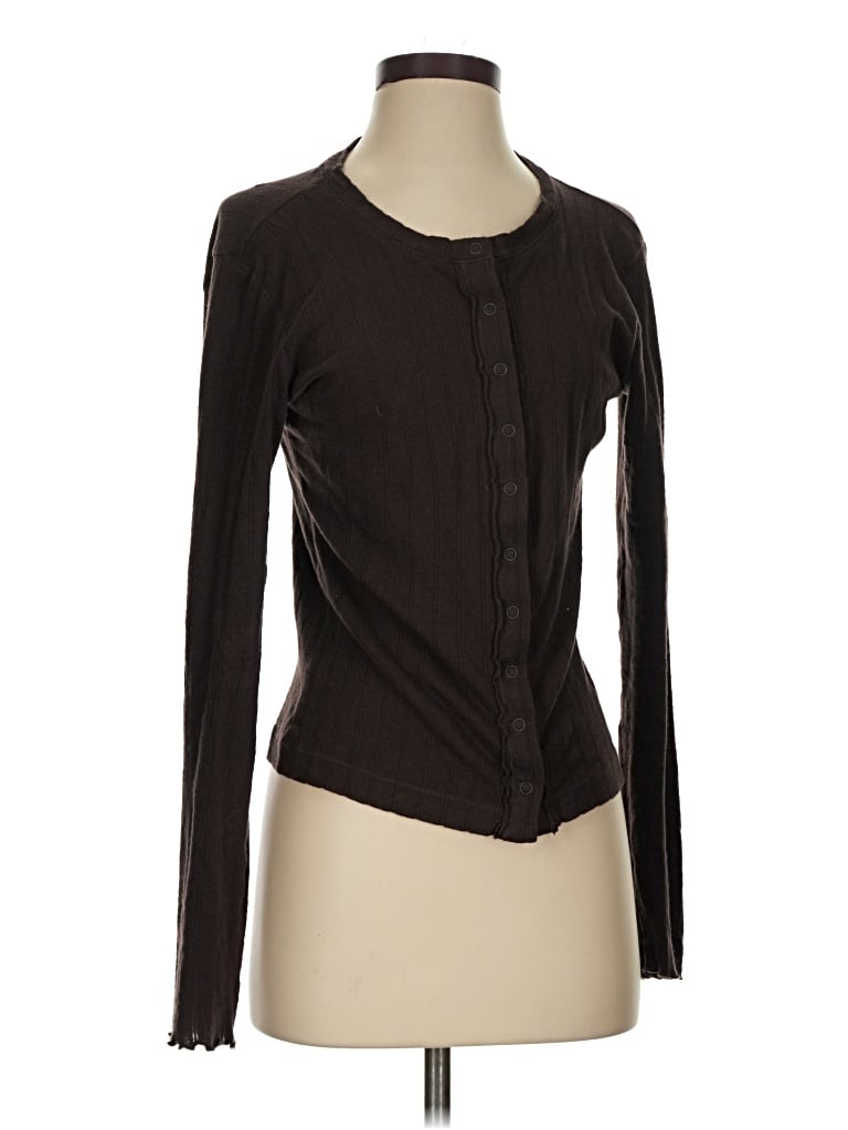 Pre-owned Aerie Cardigan Sweater In Brown