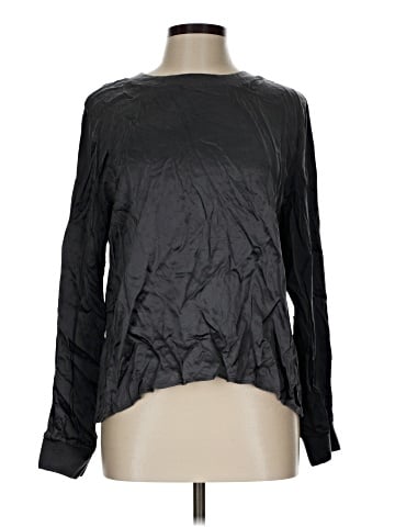 Garnet Hill Long Sleeve Silk Top (view 1)