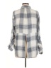 Harper 100% Rayon Plaid Gray Long Sleeve Button-Down Shirt Size M - photo 2