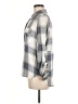 Harper 100% Rayon Plaid Gray Long Sleeve Button-Down Shirt Size M - photo 5