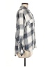 Harper 100% Rayon Plaid Gray Long Sleeve Button-Down Shirt Size M - photo 4