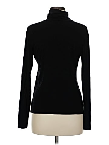 Black Saks Fifth Avenue Long Sleeve Turtleneck (view 2)