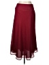 Croft & Barrow 100% Polyester Solid Burgundy Formal Skirt Size 10 - photo 1