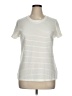 Halogen Stripes Ivory Short Sleeve T-Shirt Size XL - photo 1