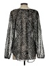 Daisy Fuentes 100% Polyester Silver Long Sleeve Blouse Size L - photo 2
