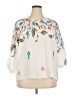 Assorted Brands 100% Polyester Ivory 3/4 Sleeve Blouse Size 3X - photo 1