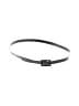 Unbranded 100% Leather Gray Black Leather Belt Size 5 - photo 1