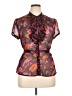 Apt. 9 100% Polyester Purple Short Sleeve Blouse Size XL - photo 1