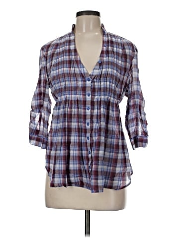 Moda International 3/4 Sleeve Button-Down Shirt (view 1)