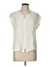 FRYE Ivory Short Sleeve Blouse Size L - photo 1