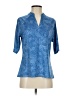 Reel Legends Blue Short Sleeve Blouse Size S - photo 1