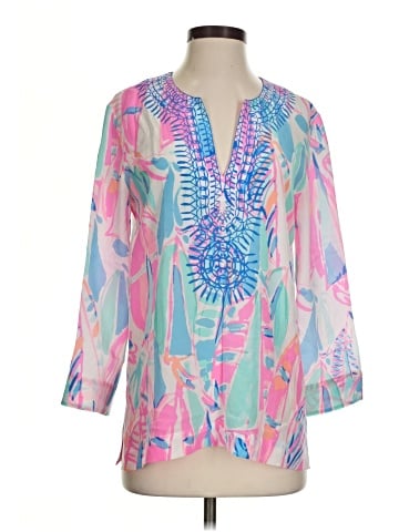 Lilly Pulitzer 3/4 Sleeve Silk Top (view 1)