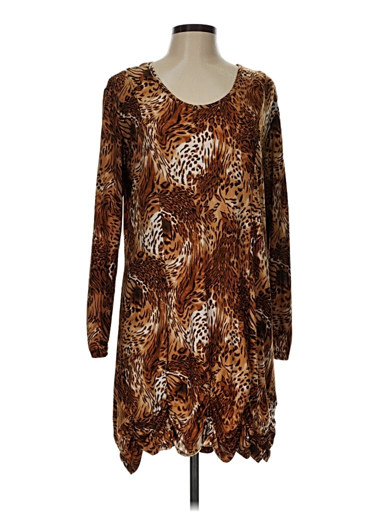 Pre-owned Lucy In The Sky Casual Dress In Brown