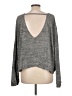 Express One Eleven Metallic Gray Pullover Sweater Size L - photo 2