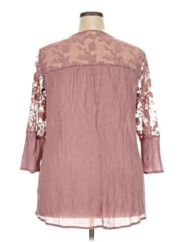 Indigo Rose 3/4 Sleeve Blouse (view 2)