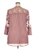 Indigo Rose 100% Polyester Pink 3/4 Sleeve Blouse Size 3X - photo 2
