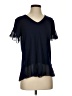 Cha Cha Vente 100% Polyester Blue Short Sleeve Blouse Size S - photo 1