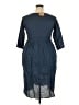 Assorted Brands Solid Blue Casual Dress Size XXL - photo 2