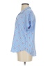 Per Se 100% Rayon Hearts Blue Short Sleeve Blouse Size S - photo 5