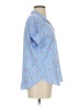 Per Se 100% Rayon Hearts Blue Short Sleeve Blouse Size S - photo 4