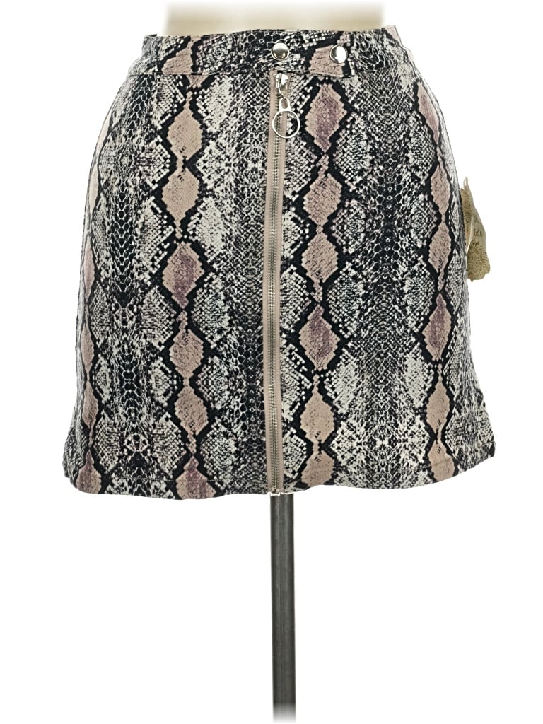 Altar'd State Casual Skirt In Gray