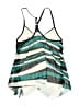 Beach House Graphic Teal Swimsuit Top Size 6 - photo 2