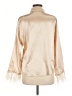 Ellison 100% Polyester Metallic Gold Long Sleeve Blouse Size M - photo 2