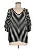 H by Bordeaux Black 3/4 Sleeve Top Size L - photo 1