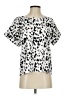 MELLODAY Animal Print Silver Short Sleeve Blouse Size S - photo 1