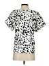 MELLODAY Animal Print Silver Short Sleeve Blouse Size S - photo 2