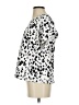 MELLODAY Animal Print Silver Short Sleeve Blouse Size S - photo 5