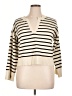Marled Stripes Ivory Pullover Sweater Size XL - photo 1
