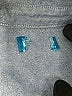 Unbranded 100% Cotton Chevron-herringbone Blue Long Sleeve Button-Down Shirt Size 3T - photo 3