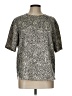 Club Monaco Animal Print Silver Short Sleeve Top Size L - photo 1