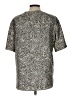 Club Monaco Animal Print Silver Short Sleeve Top Size L - photo 2