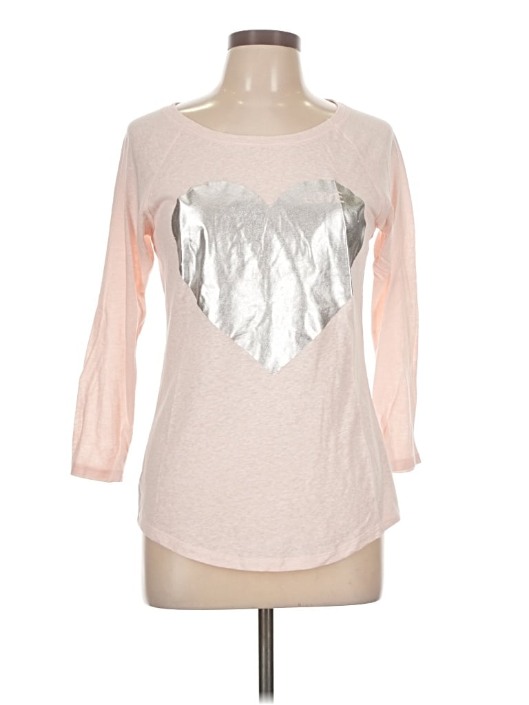 Pre-owned American Eagle Outfitters 3/4 Sleeve T-shirt In Pink