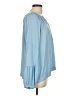 Ann Taylor LOFT 100% Polyester Blue Long Sleeve Blouse Size L - photo 4