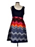 Tabitha 100% Polyester Chevron-herringbone Blue Cocktail Dress Size 12 - photo 1