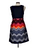Tabitha 100% Polyester Chevron-herringbone Blue Cocktail Dress Size 12 - photo 2