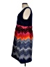 Tabitha 100% Polyester Chevron-herringbone Blue Cocktail Dress Size 12 - photo 5