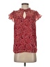 Ann Taylor LOFT 100% Polyester Paisley Red Short Sleeve Blouse Size S - photo 1