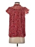 Ann Taylor LOFT 100% Polyester Paisley Red Short Sleeve Blouse Size S - photo 2