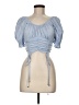 Missguided Blue Short Sleeve Top Size 6 - photo 1