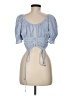 Missguided Blue Short Sleeve Top Size 6 - photo 2