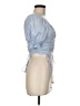 Missguided Blue Short Sleeve Top Size 6 - photo 4