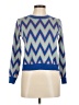 Q2 Chevron-herringbone Blue Pullover Sweater Size Med - photo 1