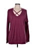 Cotton Burgundy Pullover Sweater Size L - photo 1