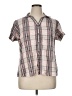 Woolrich 100% Spandex Plaid Ivory Short Sleeve Blouse Size XL - photo 1